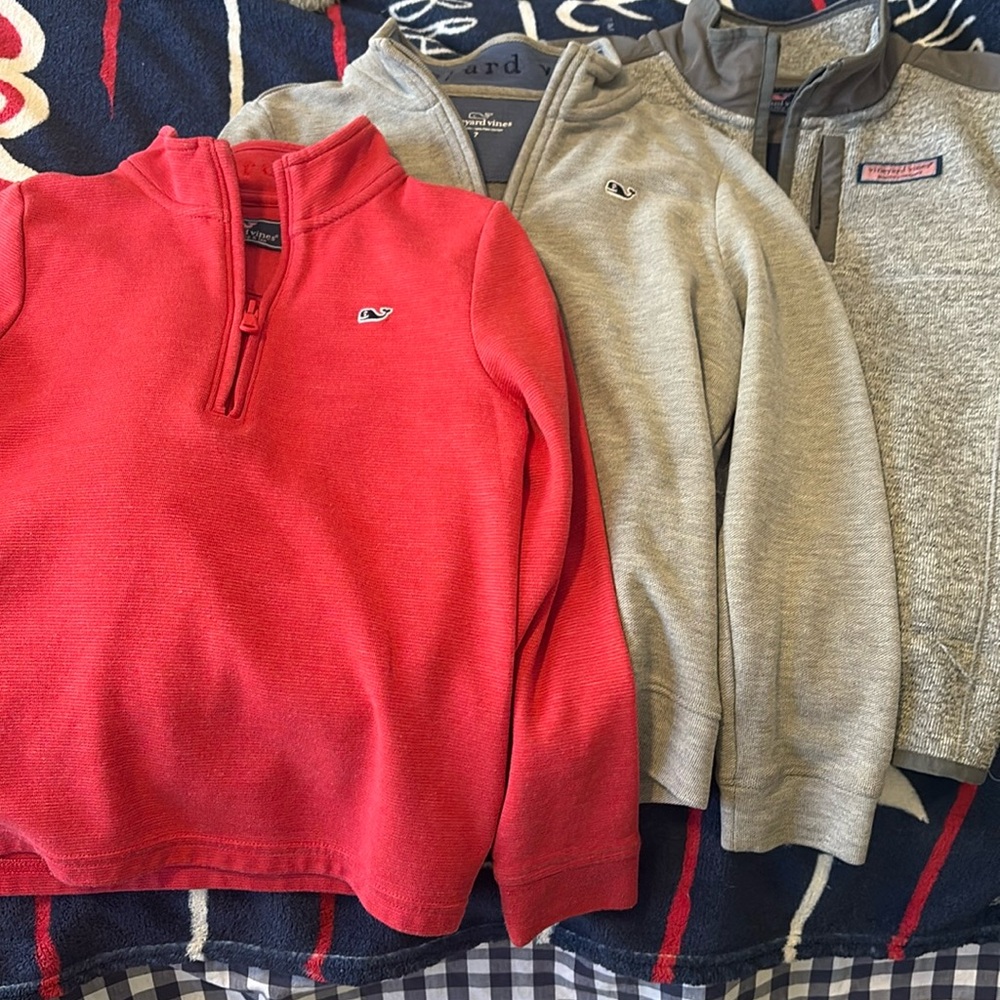 Lot of 3 Vineyard Vines Boys Quarter Zips!
